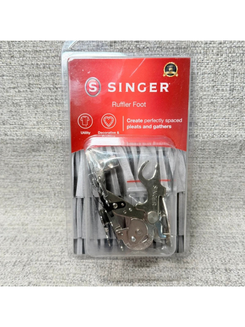 New Singer Ruffler Foot Sewing Machine Attachment Pleats Gathers Presser Foot